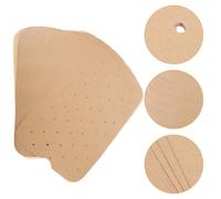 OSALADI Papier Cuisson Perforé pour Friteuse à Air, 100 Feuilles Marron, Antiadhésif et Résistant à L'huile, Doublure Jetable pour Cuisson Saine