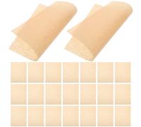 OSALADI Papier Sulfurisé Antiadhésif Naturel 20x25 Cm 100 Feuilles, Papier Cuisson Résistant aux Graisses et Haute Température, pour Four, Barbecue, Friture à L’air et Emballage