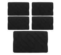 OSALADI Patch adhésif pour Tapis de Voiture, Tapis de Sol intérieur Auto, 5 pièces, PVC Noir, résistant à l’Abrasion, empêche Le Glissement, pour intérieur Automobile, Car