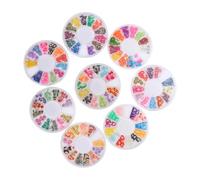 OSALADI Patch en Pâte Polymère à Motif de Fruits, 12 Tranches par Boîte, Lot de 8 Boîtes pour Nail Art Diy, Décoration D’ongles Fruitée, Accessoires Créatifs Polyvalents pour Manucure