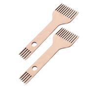 OSALADI Peigne à Tisser Double en Bois 2 Pcs - Outil de Tissage pour Métier à Tisser Tapisseries - Dents Larges Précises - Accessoire DIY pour Artisanat et Décoration Intérieure
