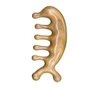 OSALADI Peigne de Massage en Bois de Santal Naturel Large Denture pour Stimulation du Cuir Chevelu Outil de Coiffure pour Femmes Soulagement des Tensions Musculaires Couleur Aléatoire