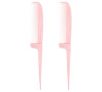 OSALADI Peignes à Queue Pliables Outils Précis et Solide Lot de 2 en Plastique Rose Kit de Coiffure Portable pour Femmes pour Coiffure Professionnelle et Usage Quotidien
