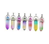 OSALADI Pendentif En Verre Coloré Diy 7 Couleurs Breloques Créatives à Suspendre Pour Colliers Et Bracelets Présent D'anniversaire Pour Grand-mère Pendentifs Pour Fabrication De Bijoux