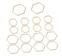OSALADI Pendentif Hexagonal en Acier Inoxydable 30Pcs pour Fabrication de Bijoux DIY Accessoires Décoratifs Couleur Dorée Design Géométrique Fournitures de Création