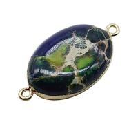 OSALADI Pendentif Pierre avec Anneaux Doubles pour Diy Matériaux pour Création de Bijoux Accessoires de Charms pour Collier et Bracelet Vert