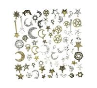 OSALADI Pendentifs Alliage Forme Étoile Et Lune Accessoires Pour Soi-même Bijoux Et Décorations