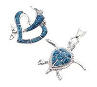 OSALADI Pendentifs Bijoux Animaux Marins Pour Création, 2 Pièces Tortue Et Dauphin, Alliage, Couleurs Naturelles, Jeunes Filles, Accessoires Mode Plage Été, Présents Bijoux, Fabrication Artisanale