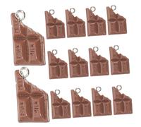 OSALADI Pendentifs En Chocolat Réalistes Pour Bricolage, 20 Pièces Porte-clés Gourmand Diy, Accessoires Légers En Résine Marron, Pour Présents D’anniversaire Et Occasions Festives