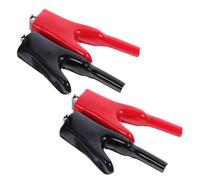 OSALADI Pince crocodile isolée en silicone souple, 4 pièces, poignée pouce, gaine silicone sur la mâchoire, pour montage de circuit