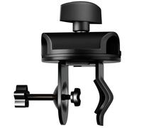 OSALADI Pince de Fixation pour Microphone à Main en Métal Noir Rotation 360°, Diamètre 19mm, Support Bureau Professionnel pour Discours et Spectacles Musicaux