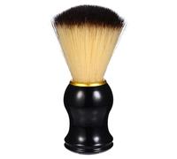 OSALADI Pinceau à Raser Moussant pour Hommes, Manche en Bois Naturel, Brosse à Barbe en Nylon Double Couleur, Accessoire de Rasage Pratique pour Entretien Moustache et Couleur Aléatoire