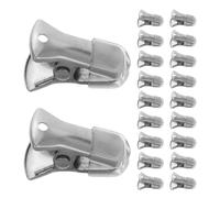 OSALADI Pinces Crocodile Métalliques Argentées 50 Pcs Pince Plate Antidérapante pour Loisirs Créatifs Porte-Badge Vêtements Étiquettes Nominatives Accessoires Polyvalents pour Bureau