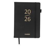 OSALADI Planner Vertical Organizer Notebook With Faux Leather Cover Daily Weekly Monthly Journal For Business Travel Schedule Management Month
