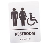 OSALADI Plaque Braille pour Toilettes Résistante Signalisation Accessible pour Handicapés pour Publics et Hôpitaux