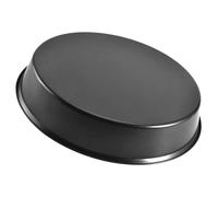 OSALADI Plaque de Cuisson Ronde 24X24X4 CM en Acier au Carbone Antiadhésive Moule à Pâtisserie Profond 9 Pouces Résistance à la Chaleur pour Pizza Gâteau et Cuisson Polyvalente