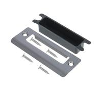 OSALADI Plaque de Serrure pour Portes Intérieures Gâche de Porte en Acier Inoxydable Protection et Réparation Compatible Chambre Bureau Salle de Bain Stabilité Renforcée 1 Ensemble Vis