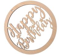 OSALADI Plaque Décorative Anniversaire en Bois Résistant Forme Ronde Kaki Adaptée pour Restaurant et Porte Intérieure