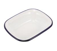 OSALADI Plat de Cuisson Rectangulaire Émaillé 16 Cm Bleu, Moule à Pâtisserie Antiadhésif Multifonction, Plateau de Rangement Cuisine et Restauration, Résistant la Chaleur, Facile