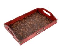 OSALADI Plateau de Service Carré en Bois pour Petit-Déjeuner et Thé Plateau Décoratif Multifonction en Bois Naturel Fruits Cuisine et Restauration Style Vintage Moderne