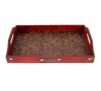 OSALADI Plateau de Service en Bois Carré Vintage pour Restaurant Plateau de Desserts Multifonction Tasses Décoratif pour Salon de Thé et Table Basse