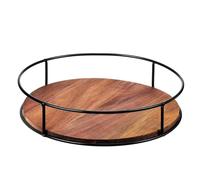OSALADI Plateau Rond Rotatif Massif Organisateur Polyvalent pour Cuisine Salon et Salle de Bain Plateau de Service Robuste et Élégant