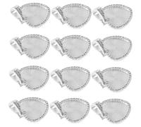 OSALADI Plateaux Pendentifs Cœur en Alliage Argenté Lot de 12 Set de Bases DIY pour Sublimation Photo Supports Personnalisables pour Création Bijoux, Collier, Bracelet, Accessoires