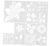 OSALADI Pochoirs Forme de Fleur Réutilisables pour Peinture Modèles de Décoration Murale et Artisanat Outils Enseignement pour Garçon Fille
