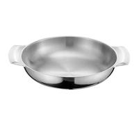 OSALADI Poêle à légumes en acier inoxydable 18 CM double poignées portable pour cuisson uniforme et restaurant