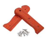 OSALADI Poignée de Couteau Cuisine en Bois Rouge Perforée, Accessoire de Remplacement Ergonomique pour Couperet à Légumes, Manche Solide et Confortable, Compatible Couteau Japonerie