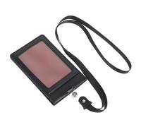 OSALADI Porte Badge Magnétique Vertical PU avec Protection Étanche Étui Rigide pour Carte Identité Porte Carte Élégant et avec Tour de Cou pour Infirmiers et Usage