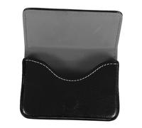 OSALADI Porte-Cartes de Visite Titulaire Mince Seul étui Cartes de Visite Arrondi Porte-Cartes pour Hommes Porte-Photos de Table Organisateur de Cartes Flash Porte-fiche Peau Noir