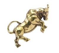 OSALADI Porte-clés Pendentif Bœuf En Laiton Rétro, Décoration Suspendue Unisexe, Couleur Dorée, Ornement Artisanal Symbolique, Accessoire Mode Polyvalent Pour Voyage Et Usage Quotidien