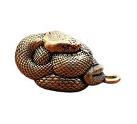 OSALADI Porte-clés Serpent Laiton Vintage Pendentif Miniature pour Décoration Bureau Ornement Chanceux Du Nouvel An Chinois Accessoire Polyvalent pour Sac à Dos et Clés