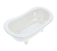 OSALADI Porte-savonnette en Céramique Blanche Forme de Petit Bain Égouttoir Intégré, Plateau à Savonnette Anti-humidité pour Salle de Bain, la Cuisine, 1 Pièce, Support Savonnette Solide