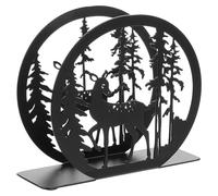 OSALADI Porte-serviettes en Métal Noir 12x4x10,2 Cm, Porte-serviettes Vertical Décoratif Style Moderne, Support pour Serviettes de Restaurant Cuisine, Accessoire de Table Pratique