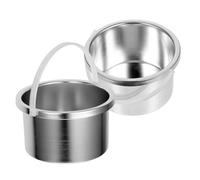 OSALADI Pot Intérieur de Chauffe-cire en Alliage D'aluminium 500ml, Lot de 2 Pièces, Portable Chauffage Uniforme pour Séances D'épilation en Salon Domicile