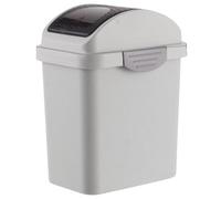 OSALADI Poubelle Ménagère Plastique Petite Taille Couvercle Basculant Poubelle Cuisine Compacte pour Salle de Bain et Bureau Ergonomique Robuste à Usage Intérieur