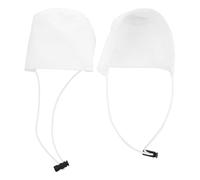 OSALADI Protège-talons et Boucle Réglable en Tissu Blanc Lot de 2 Pièces Doublure Confortable en Peluche pour Chaussures à Talons Hauts Conduite