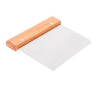 OSALADI Racloir à Pâte en Acier Inoxydable Poignée Ergonomique en Bois de Hêtre Lisseur à Gâteau Polyvalent pour Pâte Pizza et Pâtisserie Outil Cuisine Léger et Facile à Nettoyer pour