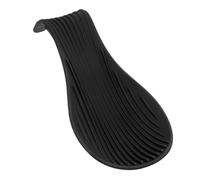 OSALADI Repose-Cuillère en Silicone Antidérapant Support de Spatule Épais Couleur Noire 1 Pièce Accessoire la Cuisine Pratique pour Plaque de Cuisson et Plan de Travail