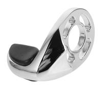 OSALADI Repose-poignet de Moto en Aluminium, Assistance Gaz Argenté | Poignée Ergonomique, Stabilité Accrue, Confort Amélioré, Usage Moto et Scooter, Design Élégant