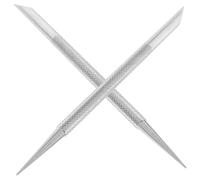 OSALADI Repousse-Cuticules en Acier Inoxydable 2 Pcs Grattoir à Ongles Double Tête pour Manucure et Pédicure Outil Précis Anti-Rouille Adapté Nail Art et Soin des Ongles