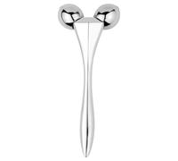 OSALADI Rouleau de Massage Facial Argenté Masseur Rides Visage Portable Outil de Massage Soins Peau Rouleau Visage Yeux Appareil Anti-Âge Léger pour Usage à Domicile Voyage