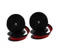 OSALADI Ruban De Machine à Écrire Rétro Compatible Multiples Marques, Lot De 2 Rubans Encreur Rouge Et Noir, Accessoires pour Mini-Machine à Écrire Manuelle, Usage Bureau Vintage, Format 3 Trous