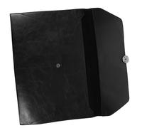 OSALADI Sac à Documents Similicuir Noir Organiseur de Fichiers Professionnel avec Design à Bouton Magnétique pour Voyage et Bureau Capacité pour Dossiers Cartes et Électroniques Accessoire