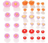 OSALADI Séparateurs d'Orteils en Silicone Décoratifs à Motifs Floraux Taille Petite Lot de 4 Pièces pour Pédicure et Application de Vernis à Ongles Réutilisables et Confortables