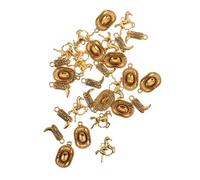OSALADI Set de Breloques à Thème Cowboy pour Création de Bijoux Comprenant Pendentifs Bottes Chapeaux et Fers à Design et Détails