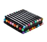 OSALADI Set de Feutres à Double Pointe Marqueurs Colorés Aquatiques pour Étudiants et Garçon Fille pour Dessin Illustration et Manga