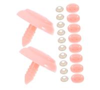 OSALADI Set de Nez de Sécurité Ovales avec 20 Rondelles en Plastique Rose Lot de 20 pour Peluches, Ours et Fabrication de DIY pour Garçon et Filles